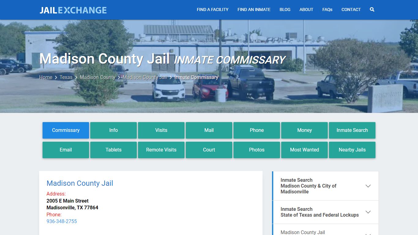 Inmate Commissary, Care Packs - Madison County Jail, TX